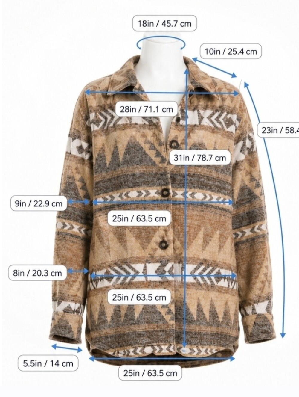 BB Dakota by Steve Madden Big Sky Printed Jacket in Nutmeg. - Picture 16 of 16